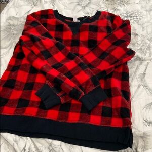 Red and Black Plaid Men's Sweater